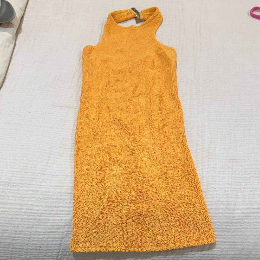 Hunza G Halter Mini Dress